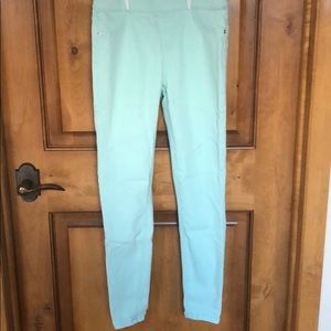 Justice mid rise teal jeggings